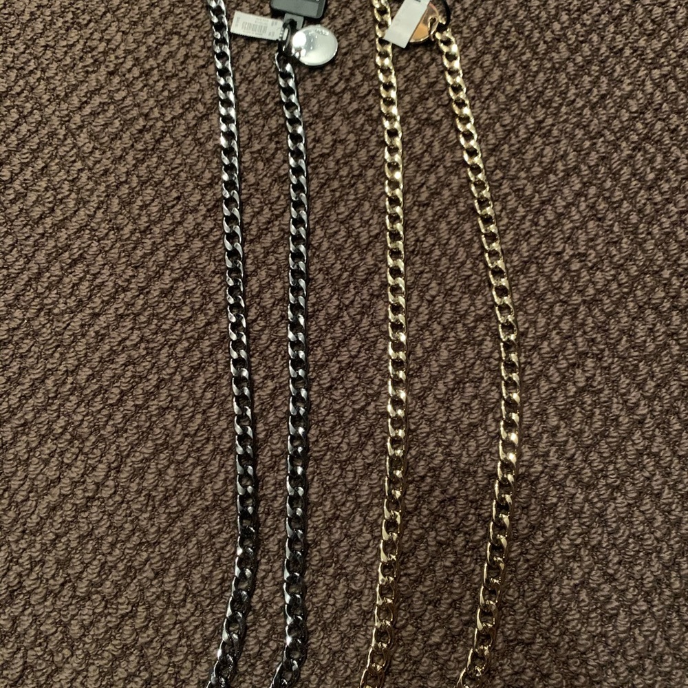NWT The Limited - gold & black/silver chain belts